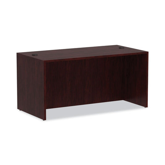 Alera Valencia Series Mahogany Straight Front Desk Shell - 59.13" x 29.5" x 29.63"