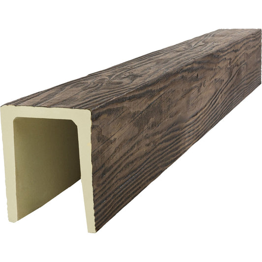 Ekena Millwork 1-in x 5-1/2-in x 12-ft Kona Brown Finished Urethane U-Shaped Decorative Beam