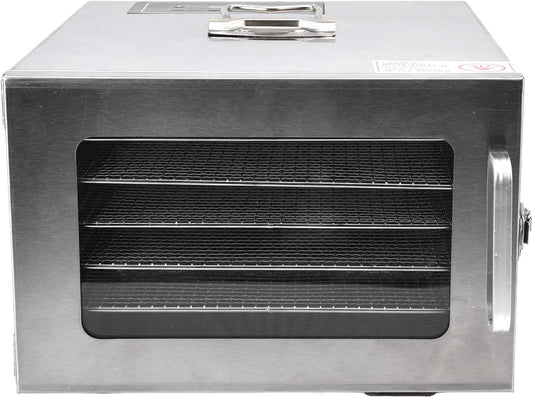 Food Dehydrator Machine, 400W Electric Food Heat Dehydrator Machine for Home Stainless Steel Trays Food Dehydrator Machine with 6 Trays for Meat, Dog Treats, Herb, Veggies, Yogurt