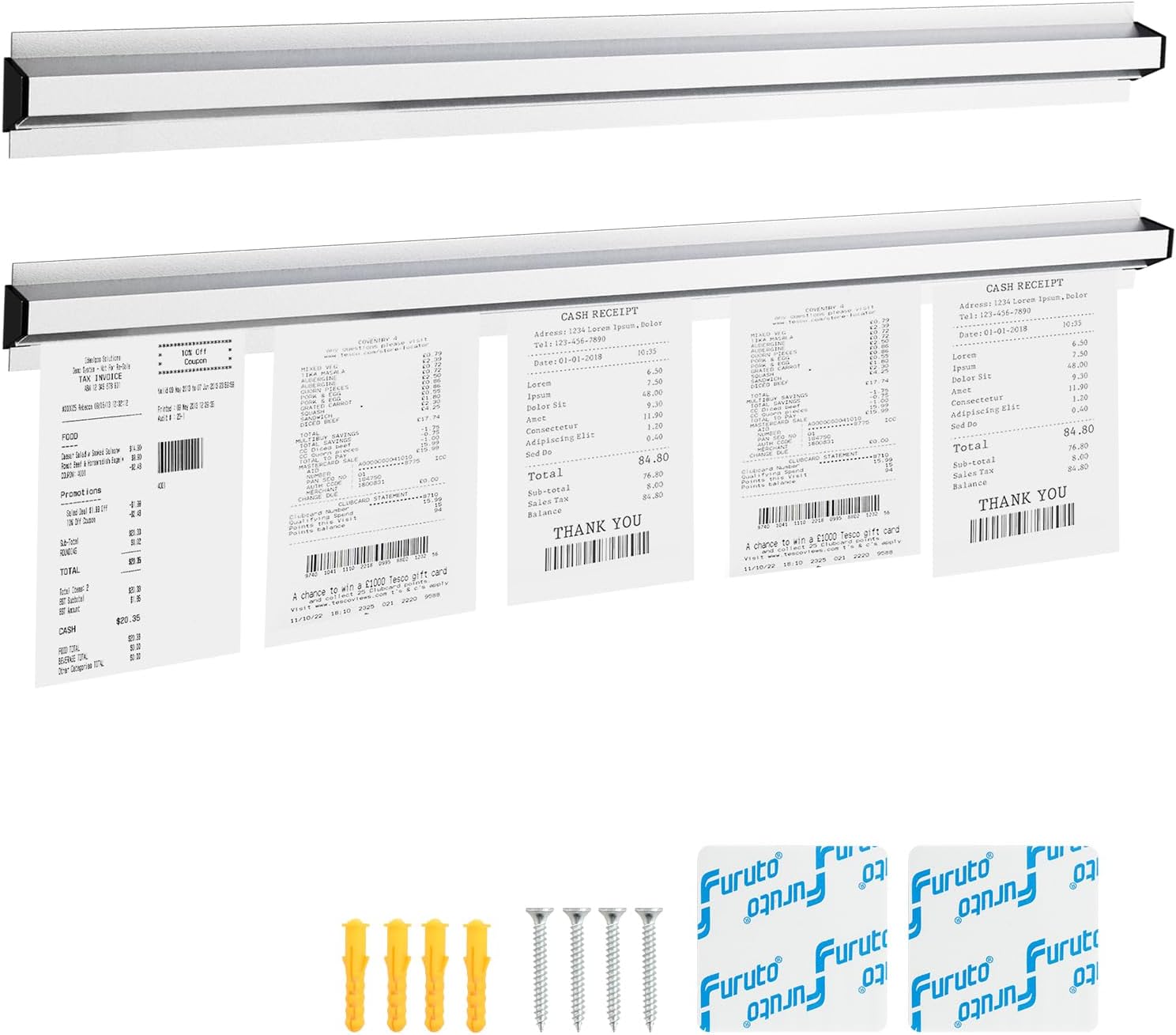 Restaurant Ticket Rack - 16\/18\/24\/28\/30" Ticket Check Rack - Commercial Kitchen, Cafes, Pubs, Bars (2 Pcs, 30 Inch)