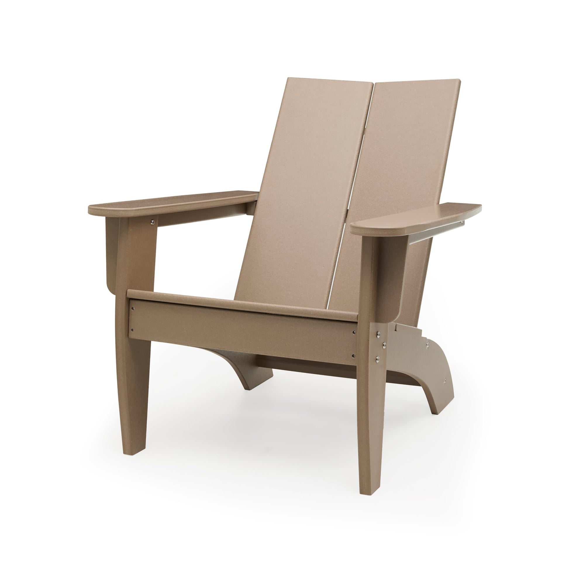 RST Brands Kamas Tan HDPE Frame Stationary Adirondack Chair with Slat Seat