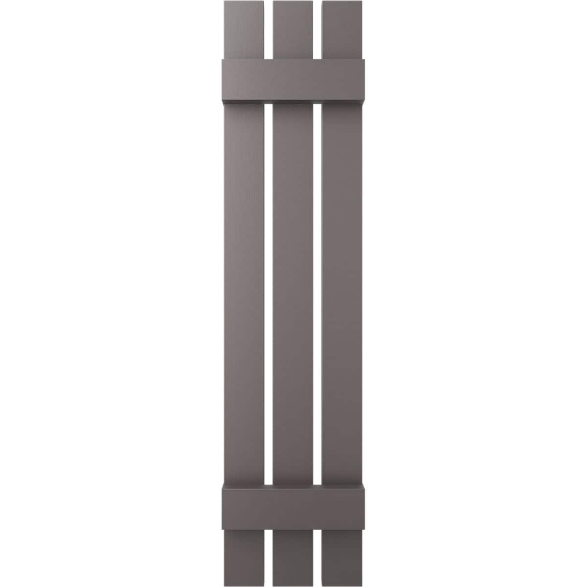 Ekena Millwork 12-in W x 90-in H Musket Brown Board and batten Spaced Exterior Shutters ( 2 -Pack )