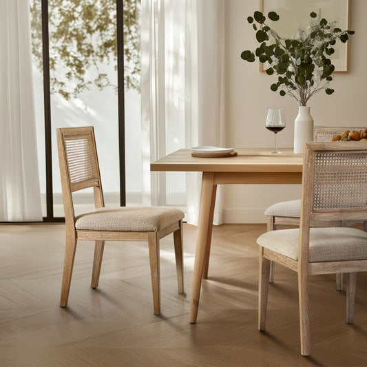 INK+IVY Kelly Light Brown Armless Dining Chair Set of 2