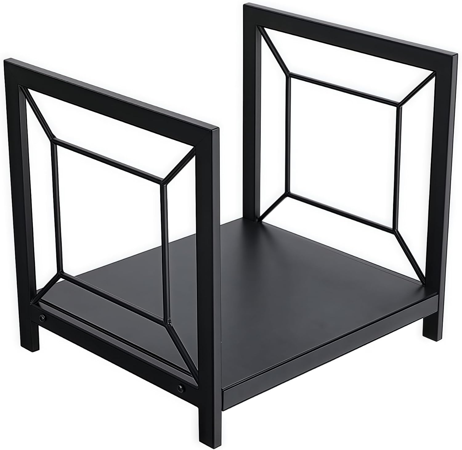 Firewood Rack Outdoor & Indoor, Heavy Duty Steel Log Rack for Firewood, Large Wood Storage Racks Holder for Fireplace, Patio, Garden, Garage