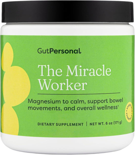 The Miracle Worker Magnesium Glycinate Powder for Sleep - Chelated Magnesium Drink Powder Supplement Helps Reduce Stress & Regularity While Easing Muscle Cramps with Strawberry Flavor - 30 Servings