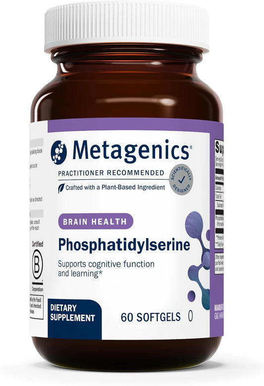 Metagenics Phosphatidylserine - Brain Support Supplement* - for Focus & Learning - Non-GMO & Gluten-Free - 60 Softgels