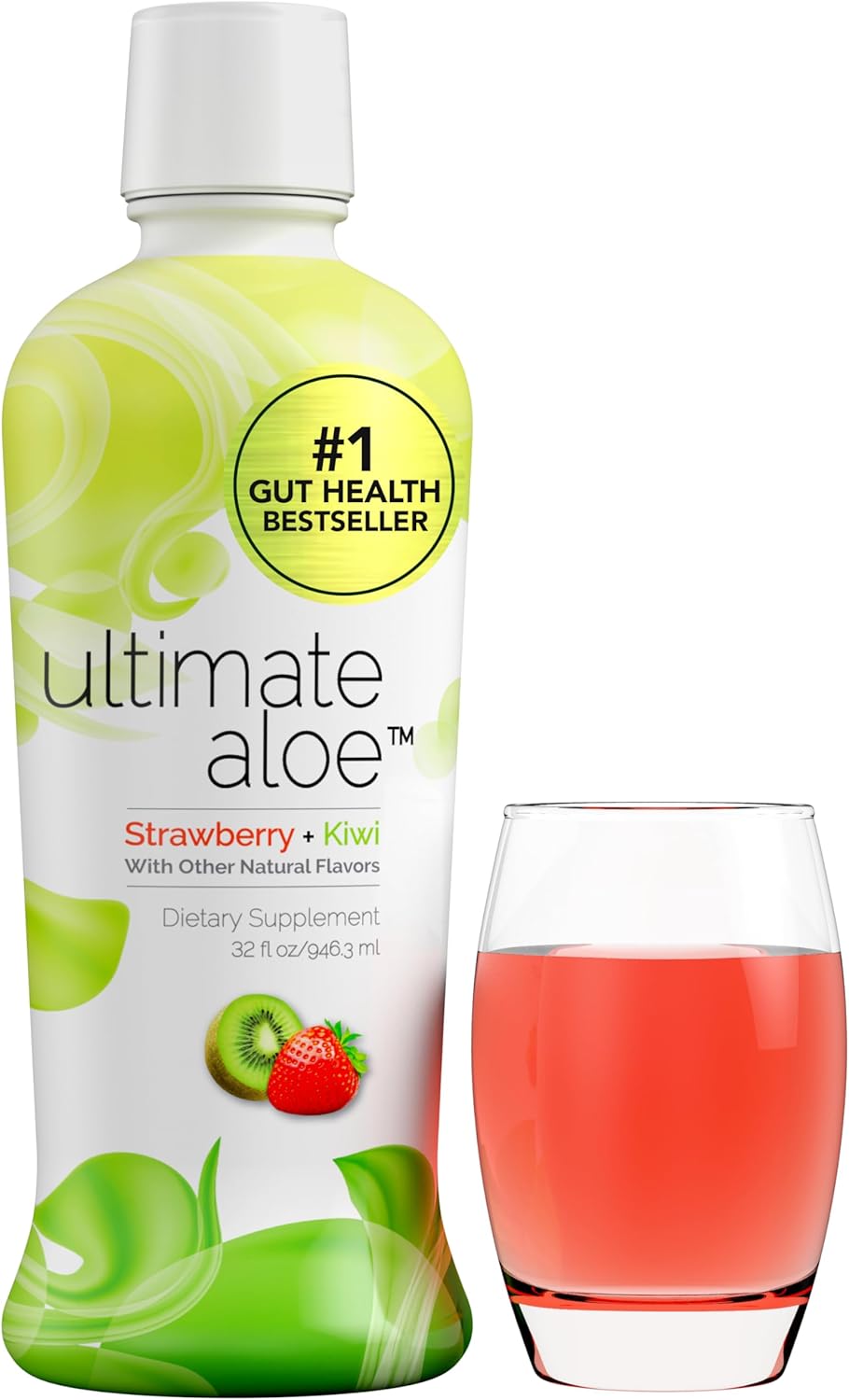 Ultimate Aloe \u2013 Aloe Vera Juice for Gut Health, Digestive Comfort, Immune Support, and Nutrient Absorption \u2013 Strawberry & Kiwi Flavor \u2013 16 Servings