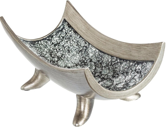 Creative Scents Schonwerk Silver Centerpiece Bowl - Coffee Table Decor - Centerpiece Table Decorations for Dining Room Living Room or Entry Table - Decorative Bowl - Best Wedding\/Birthday Gift