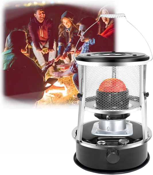 Portable Camping Heater 9000 Btu Adjustable Height and Flame, Suitable for Camping, Outdoor, and Emergency Scenarios(Black)