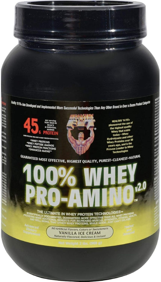 Healthy N Fit Bodybuilder - 100% Whey Pro-Amino - 2 lb powder