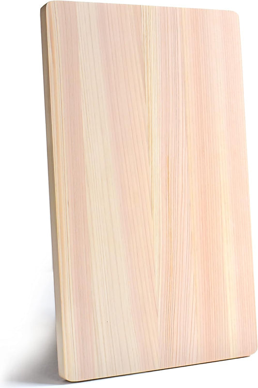 YAMASAN KYOTO UJI Japanese Hinoki Cutting Board - Large - Natural Cypress Wood Cutting Board, Kitchen Chopping Board, High Durability, Made in Japan (16.53×9.44×0.59 inch) (Large)