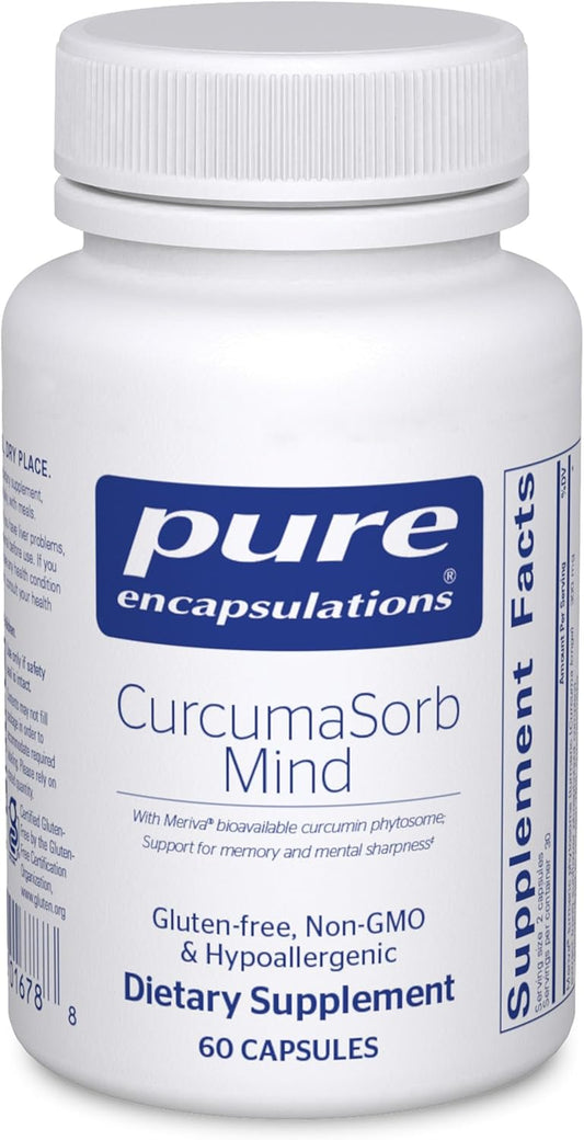 Pure Encapsulations CurcumaSorb Mind | Supplement to Support Memory, Sharpness, and Cognitive Function* | 60 Capsules