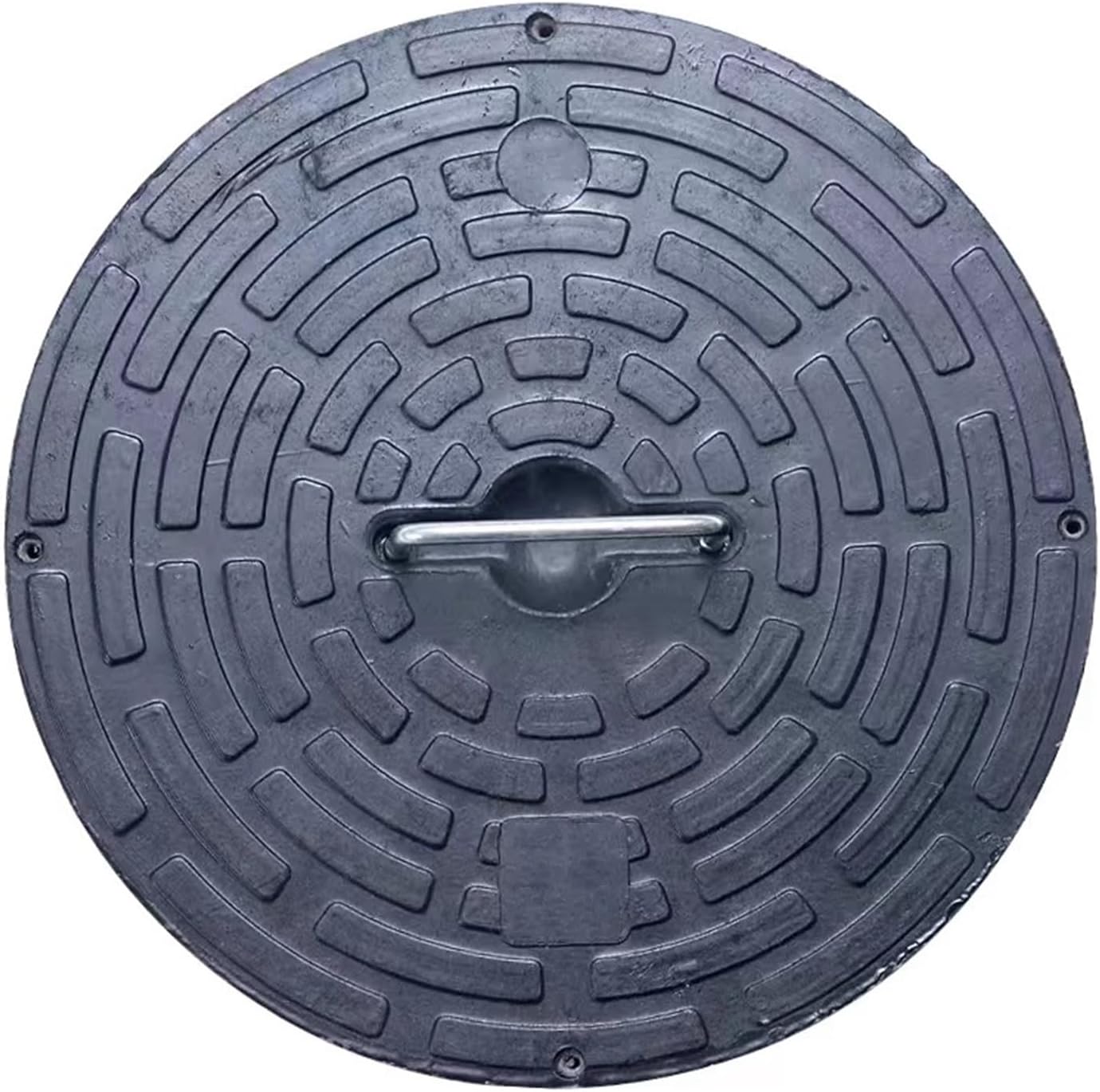 Heavy-Duty Round Plastic Manhole Cover for Sewage, Drainage, and Septic Tank Inspection, Durable Outdoor Lid