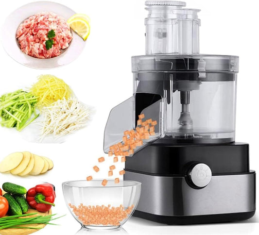 electric food chopper Electric Vegetable Fruit Dicer, 600W Electric Food Ground Meat/Diced/Shredded/Sliced, Fruit Food Chopper with 6/8/10/13/15mm Dicing Molds,Veggie Slicer, Taygate9630