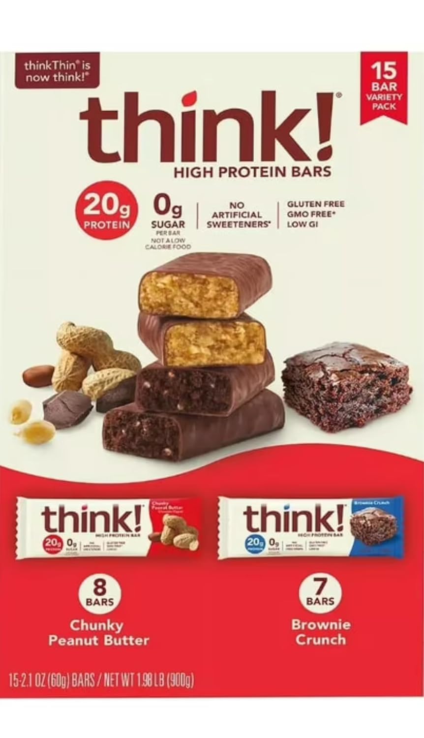 High Protein Bars Variety Pack, 20g Protein, 15 pk./2.1 oz.