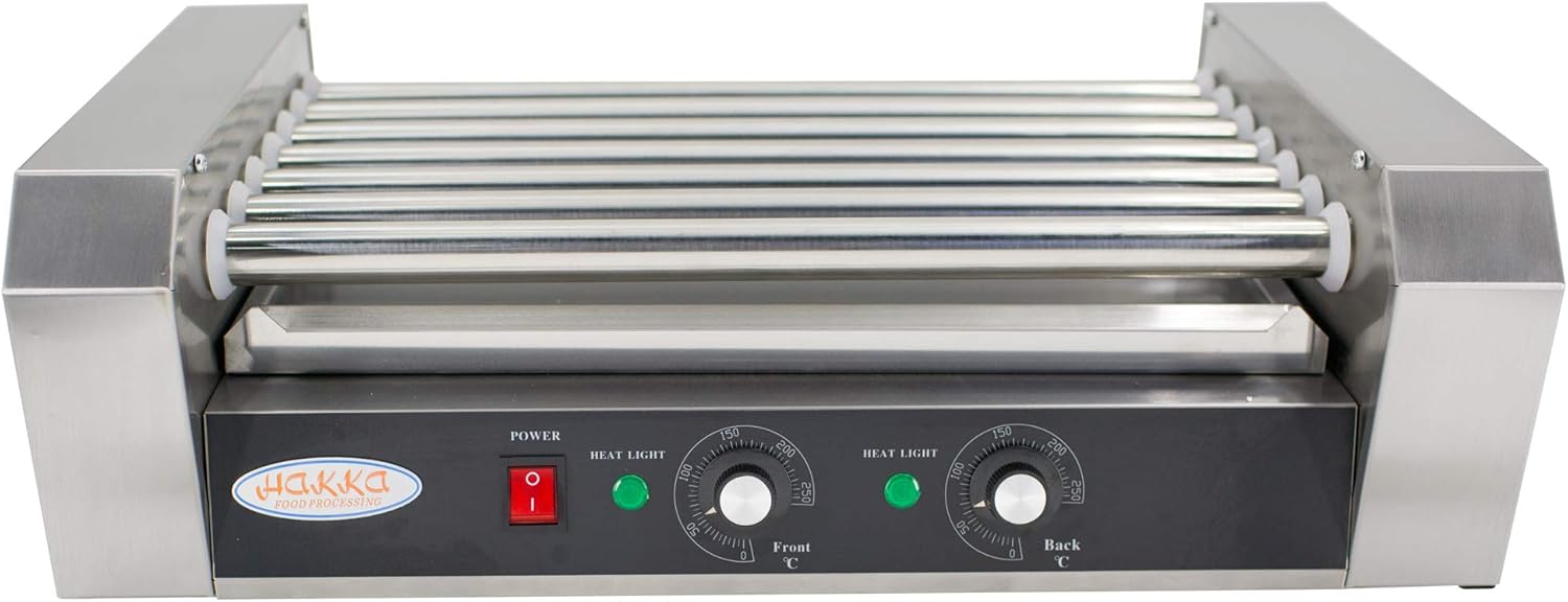 Hakka Commercial Hot Dog Roller Grill with 7 Rollers