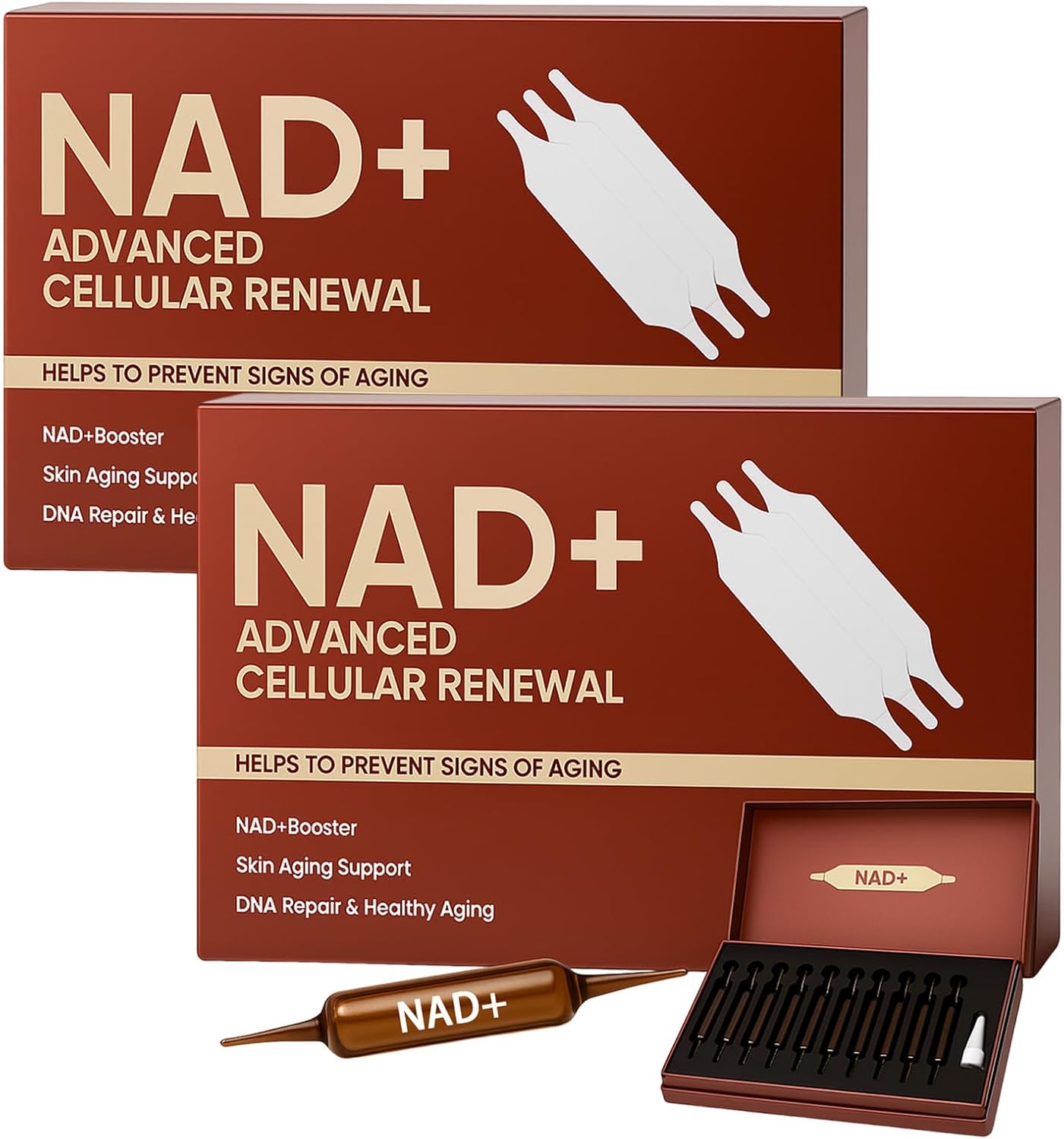 NAD Advanced Cellular Renewal - 1200mg NAD Supplement for Skin Aging Support Energy & Focus - 20 Vials (2)