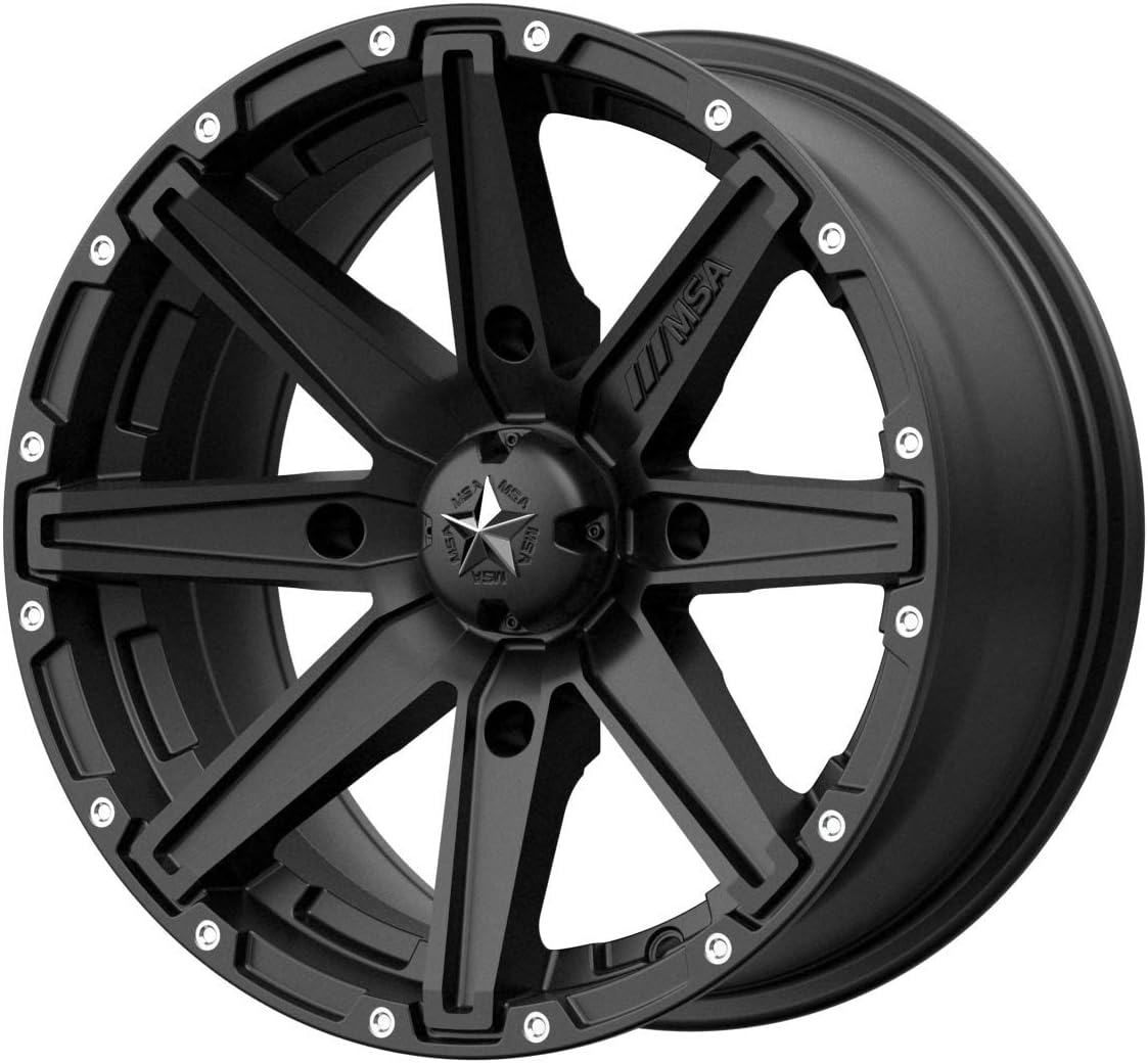 MSA Offroad Wheels MA33 14X7 4X110 S-BLK -47MM - M33-14710
