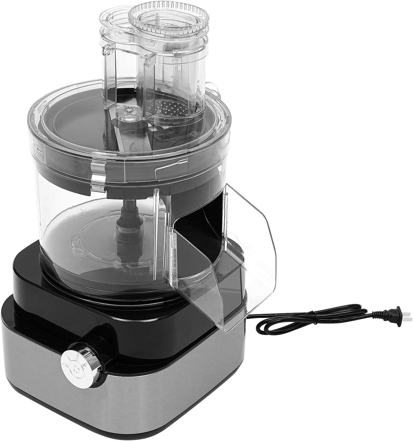 5L Stainless Steel Commercial Food Processor, 600W Electric Vegetable Dicer Chopper, 5 in 1 Professional Veggie Shredder Multifunctional Meat Grinder Blender for Homes and Restaurants