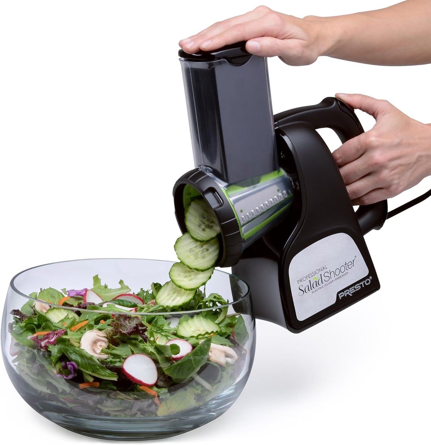 Presto 02970 Professional SaladShooter Electric Slicer\/Shredder, Black,1 count