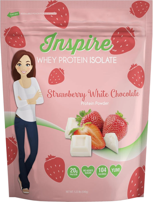 Inspire Strawberry White Chocolate 20g Whey Protein Isolate Powder (20 Servings)