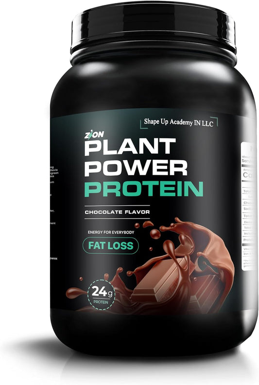 Zion 100% Plant Based Protein Powder, Chocolate Fudge Ice Cream Protein, 1 Pound, High Impact 100% Pure Plant Protein by McDuffie 5 Zion, Perfect for for Muscle Recovery & Strength, 1 Pound Protein