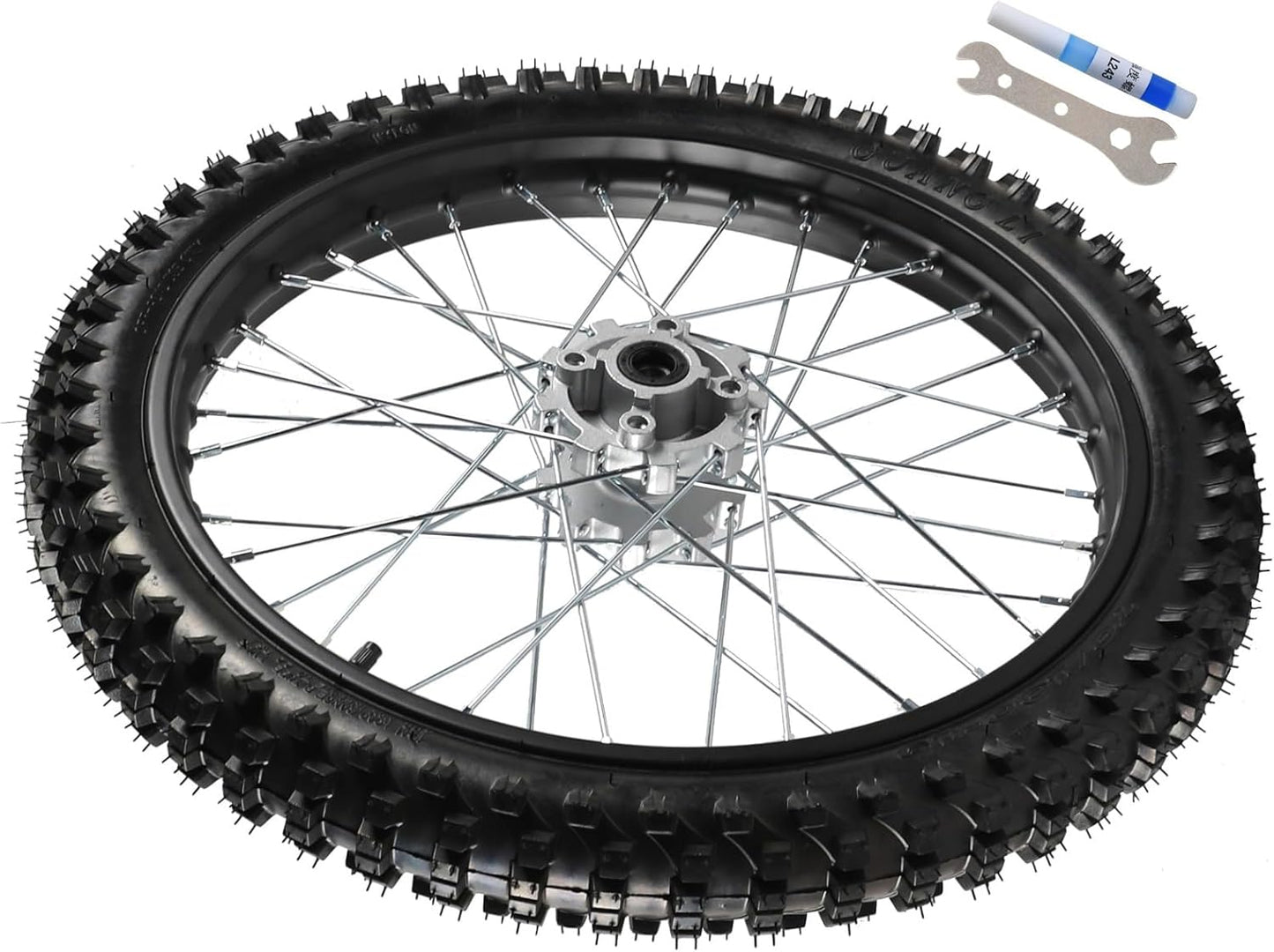70/100-19 Front Wheel and Tires 1.6x 19 inch Rim with 2.75/3.00-19 Tube & 15mm Bearing Assembly &250-3 Hubs & 9K Spokes for Motorcycle Motocross Pit Dirt Bikes Off Road 19 inch Tire SSR Apollo