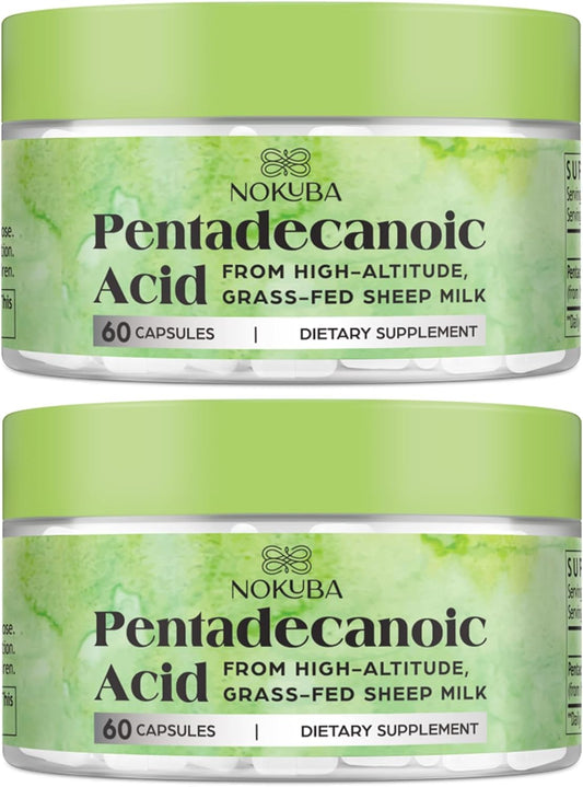 Pentadecanoic Acid | 300mg High-Altitude Sheep Milk Sourced | 120 Capsules