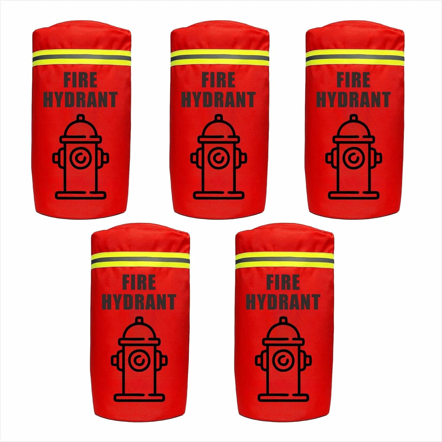 Fire Hydrant Cover - Heavy Duty 420D Oxford Waterproof & Anti-Freeze Protector, Outdoor Winter Thermal Insulation Bag, Fits 47x22 Hydrants (5 Pack)