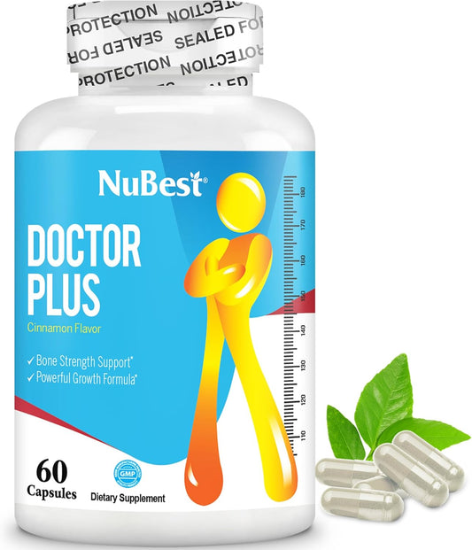NuBest Doctor Plus with Calcium, Vitamin D3, Vitamin K2 (MK7), Magnesium Capsules for Bone Strength, Healthy Bones, Immunity, Calcium Max Absorption for Age 10+ | 60 Capsules | 1 Month Supply