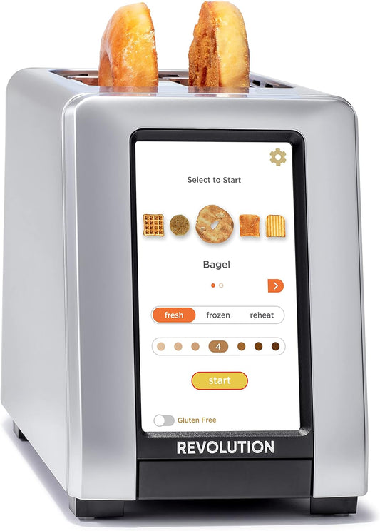 Revolution R270 High-Speed Touchscreen Toaster, 2-Slice Smart Toaster with Patented InstaGLO Technology & Gluten-Free, Panini & 16 Bread Modes