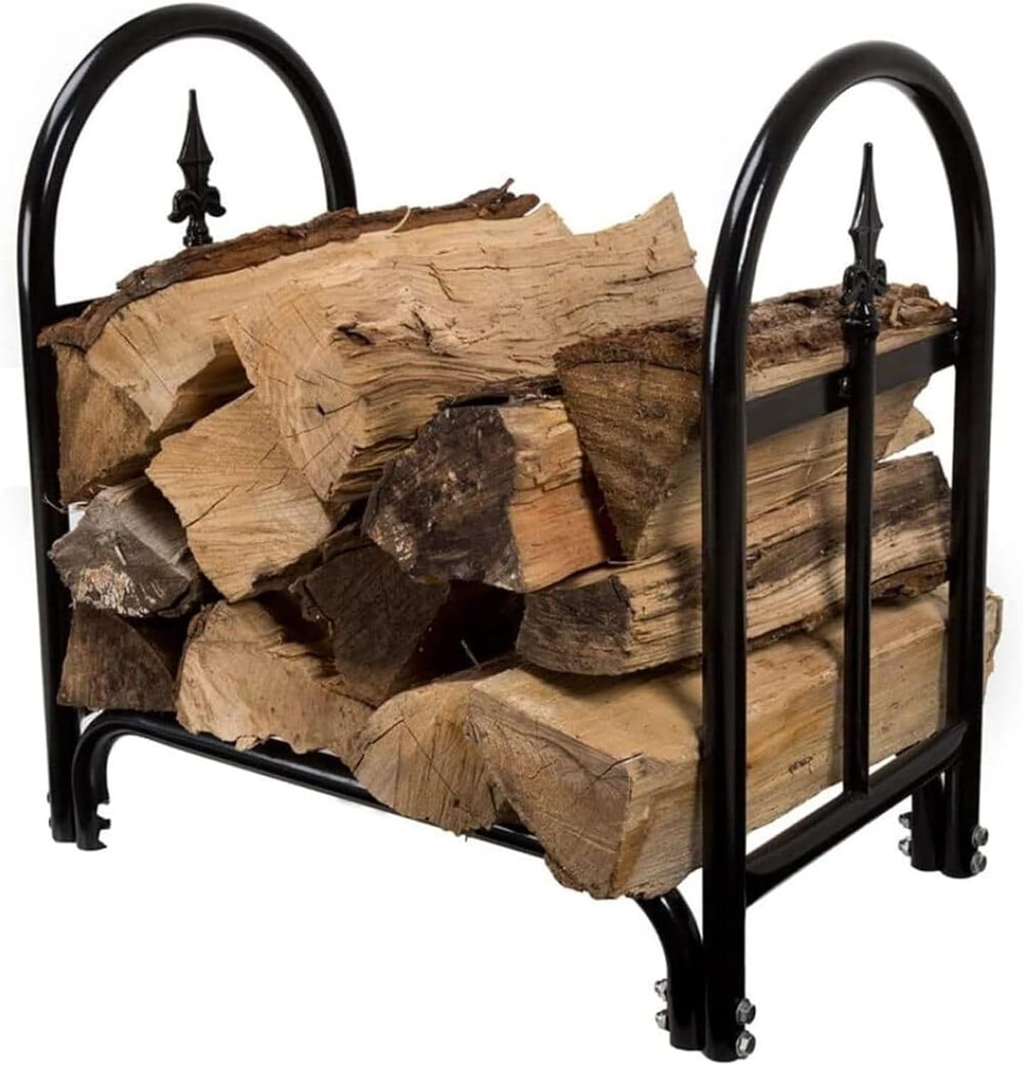 Log Store Fire Wood Rack Outdoor Metal Waterproof Wood Rack for Firewood Holder Heavy Duty Log Holders Wood Store