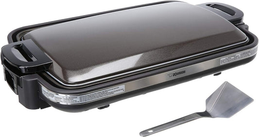 Gourmet Sizzler Electric Griddle Brown Aluminum Metal Stainless Steel Non-stick Surface Variable Temperature Control