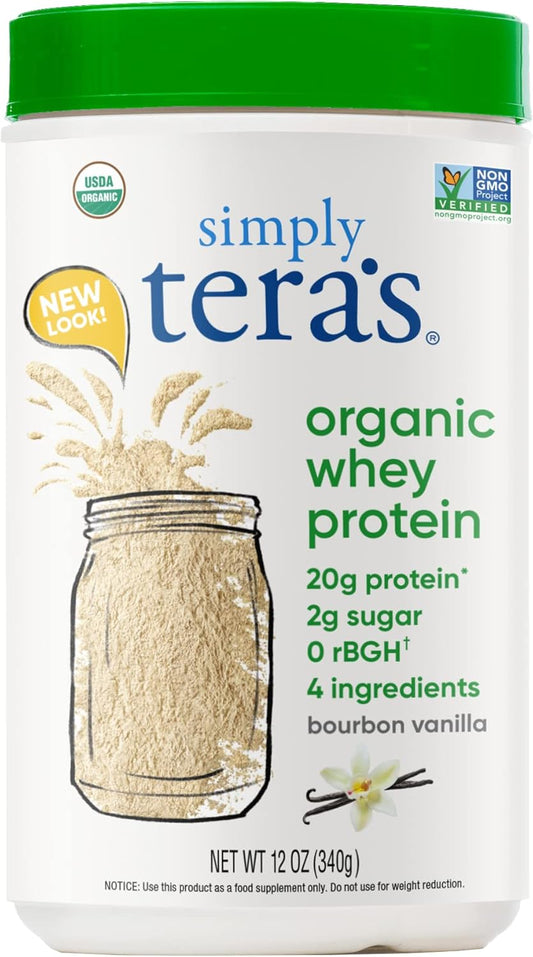 Simply tera's Organic Whey Protein Powder Bourbon Vanilla Flavor