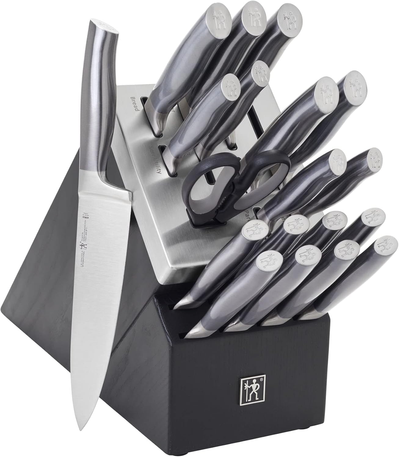 HENCKELS Graphite 20-pc Self-Sharpening Knife Set with Block - Black