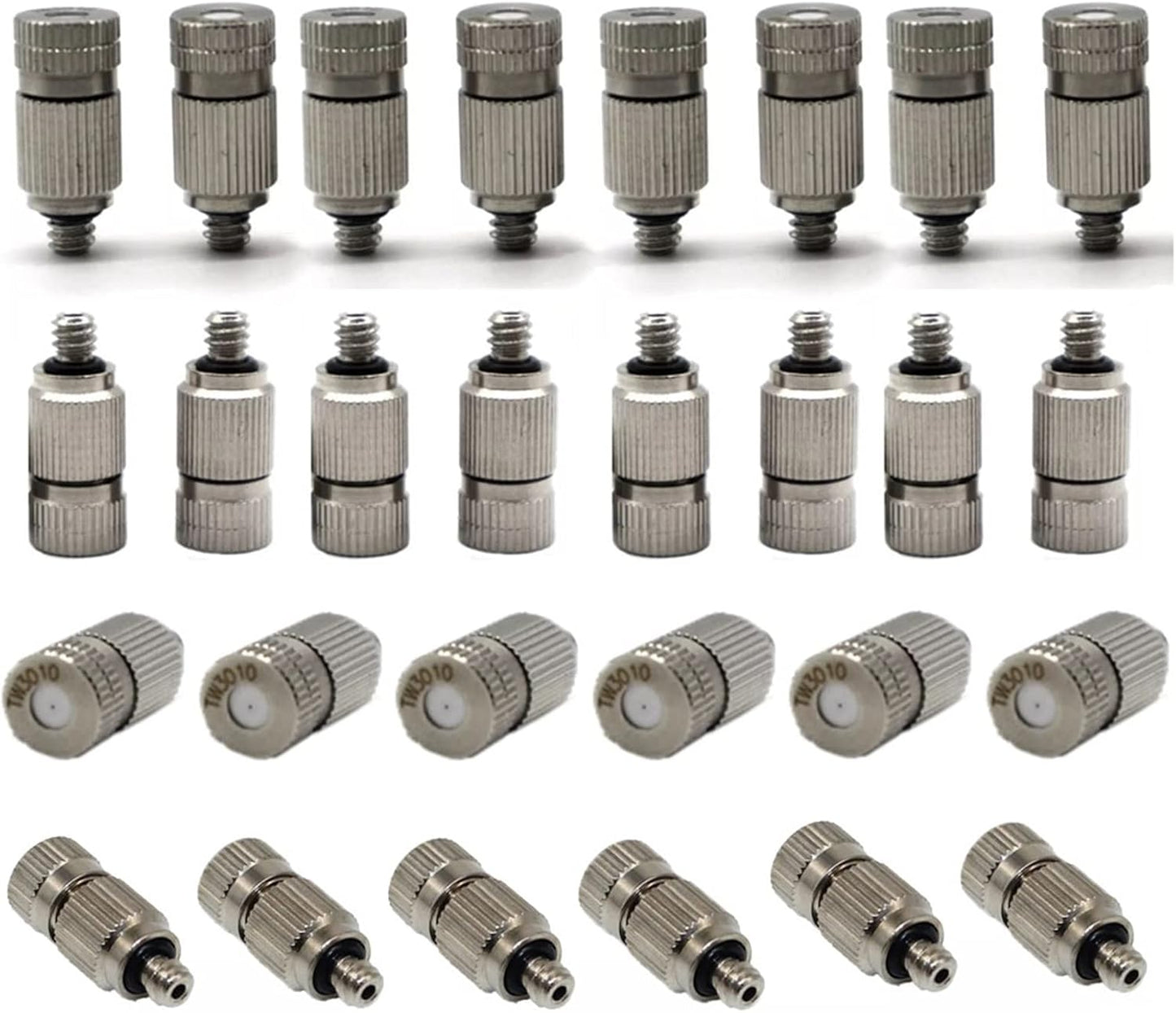 Pfeilzieher 40pcs Mister nozzles high Pressure Cooling Brass misting nozzles 10 24 UNC Thread Mister Nozzle Replacement Head for Garden Greenhouse Irrigation 0 004 0 039 Orifice Size 0 7mm