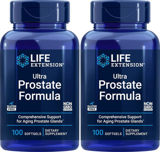 Life Extension Ultra Prostate Formula, 100 Softgels (Pack of 2) - Natural Supplement for Men