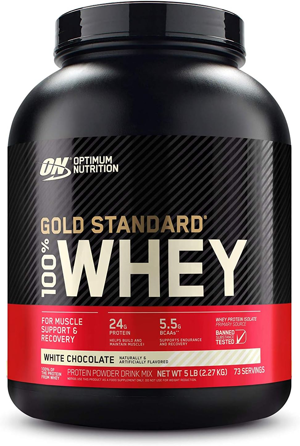 Optimum Nutrition Gold Standard 100% Whey White Chocolate -- 5 lbs