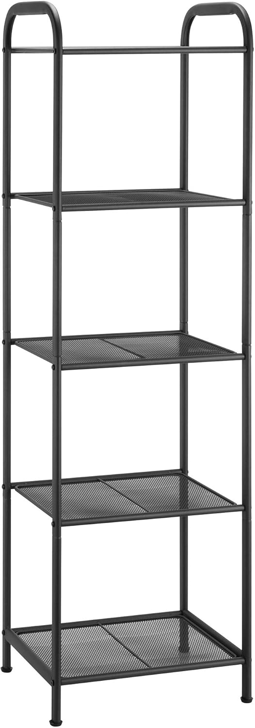 MAX Houser Storage Rack with Shelf,Industrial Style Extendable Plant Stand, Standing Shelf Units for Kitchen, Bathroom, Office,Living Room, Balcony, Kitchen (Charcoal Gray, 5 Tier)