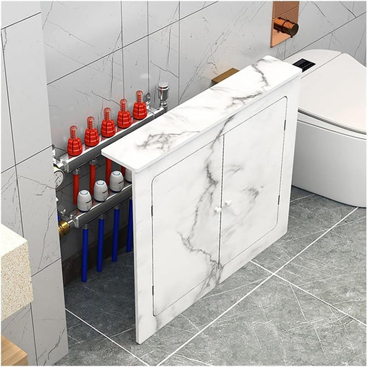 Radiator cover with ventilation slats， Radiator Cover Cabinet For Hallway Slim Pipe Decorative for Apartment Home Villas Hotel(Style B,28x26x8in(71x66x20.8cm))