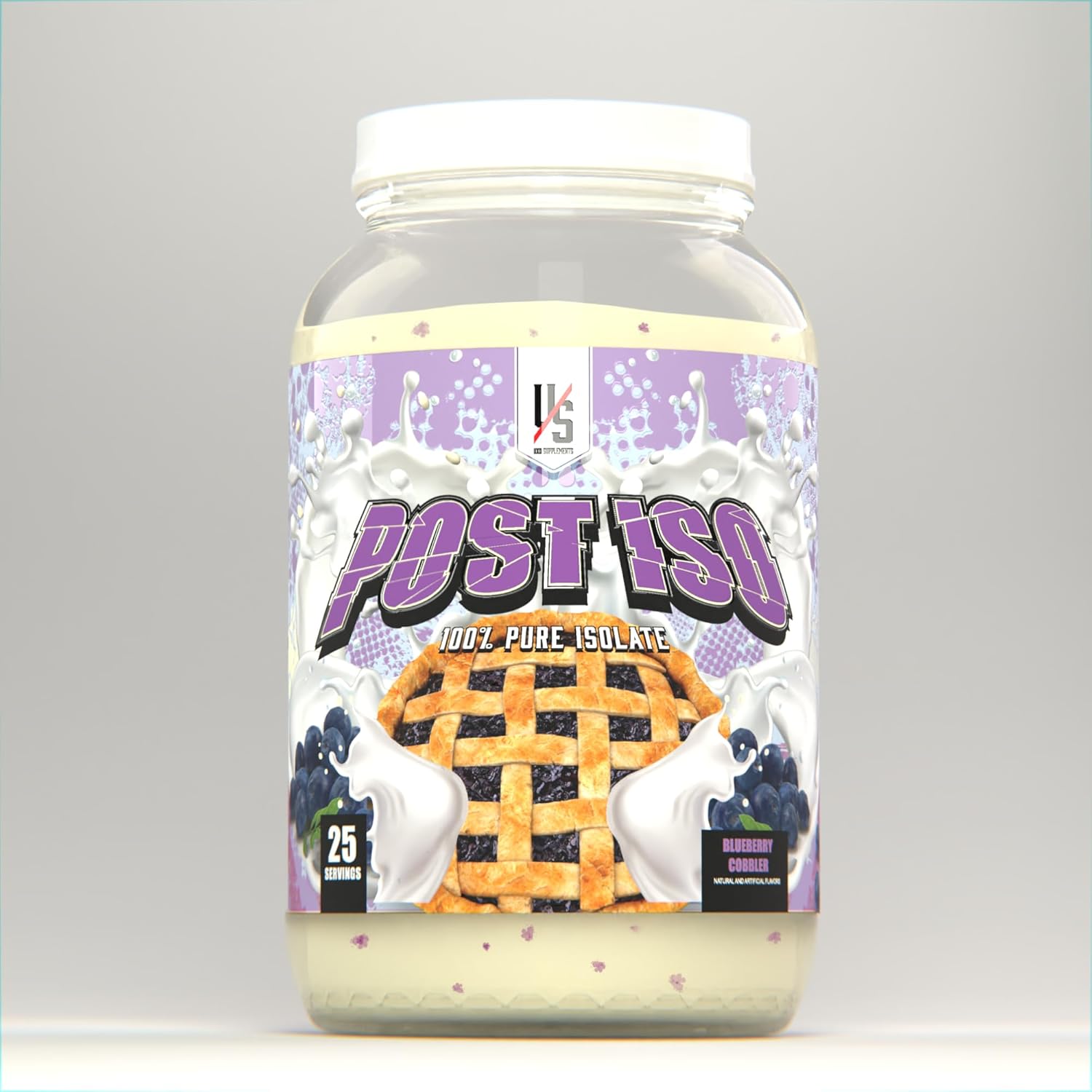 UXO Supplements: Post ISO, 100% Protein Isolate, 24g of Protein, Amazing Flavors, Smooth Consistency, Digestive Enzymes, 25 Servings. (Blueberry Cobbler)