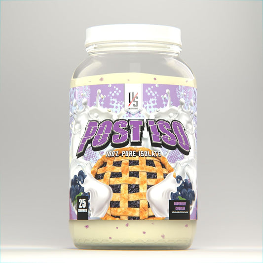 UXO Supplements: Post ISO, 100% Protein Isolate, 24g of Protein, Amazing Flavors, Smooth Consistency, Digestive Enzymes, 25 Servings. (Blueberry Cobbler)