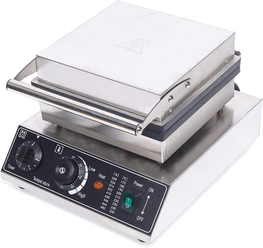 8PCS Churro Maker Machine Electric, 1500W Commercial Non-Stick Waffle Making Machine Stainless Steel Large Waffle Maker 50〜300℃ Adjustable Temperature
