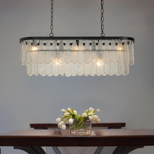 AloaDecor Lighting 5 -Light Matte Black Glam For Use in Bedrooms, Dining Rooms, Foyers, Kitchens, Living Rooms Chandelier