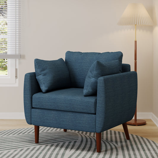 Christopher Knight Home Gould Contemporary Fabric Upholstered Club Chair with Accent Pillows