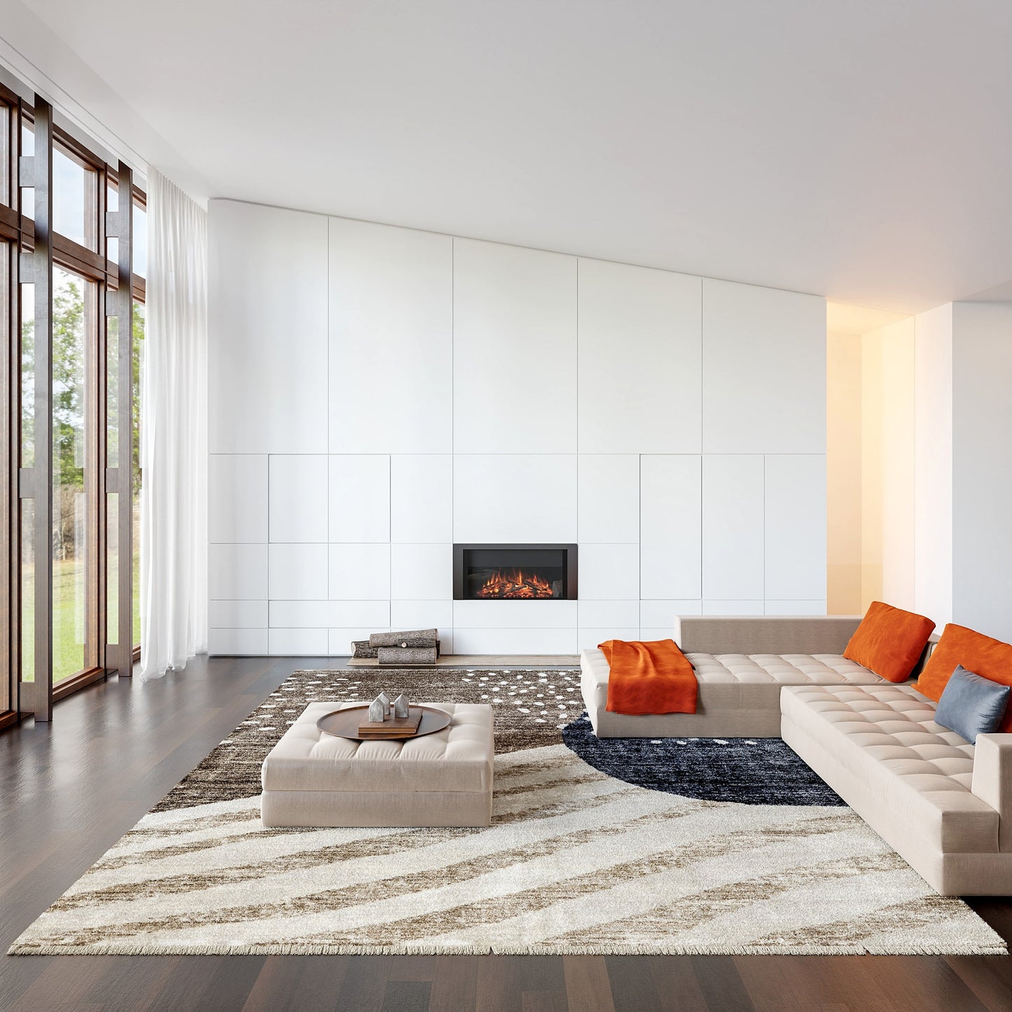 nuLOOM Manaslu Sunrise Fringed 9ft. x 12ft. Light Brown Area Rug