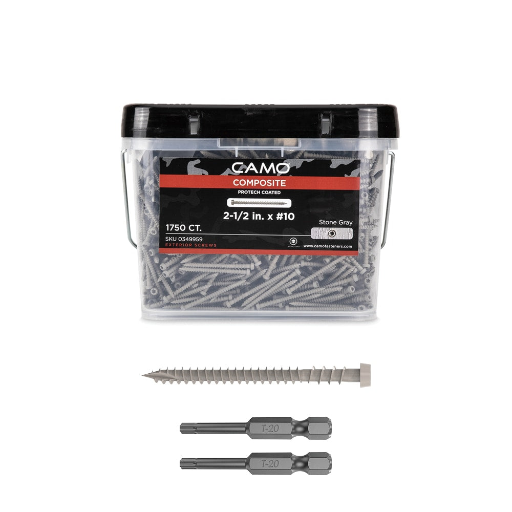 CAMO #10 x 2-1/2-in Composite Deck Screws ( 1750 -Per Box )