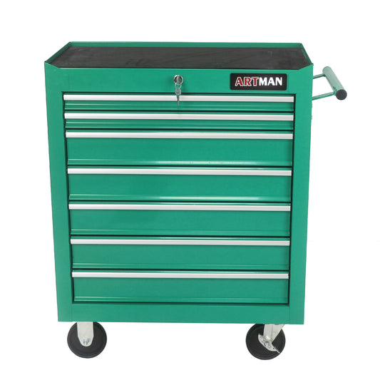 Tatayosi 7-Drawer Multifunctional Tool Cart with Wheels GREEN