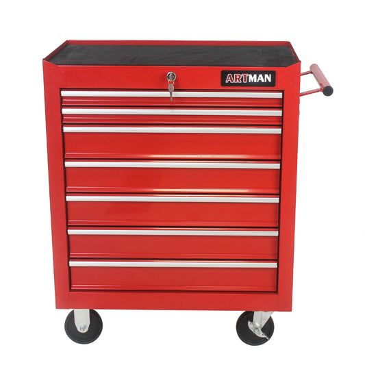 Tatayosi 7-Drawer Multifunctional Tool Cart with Wheels RED