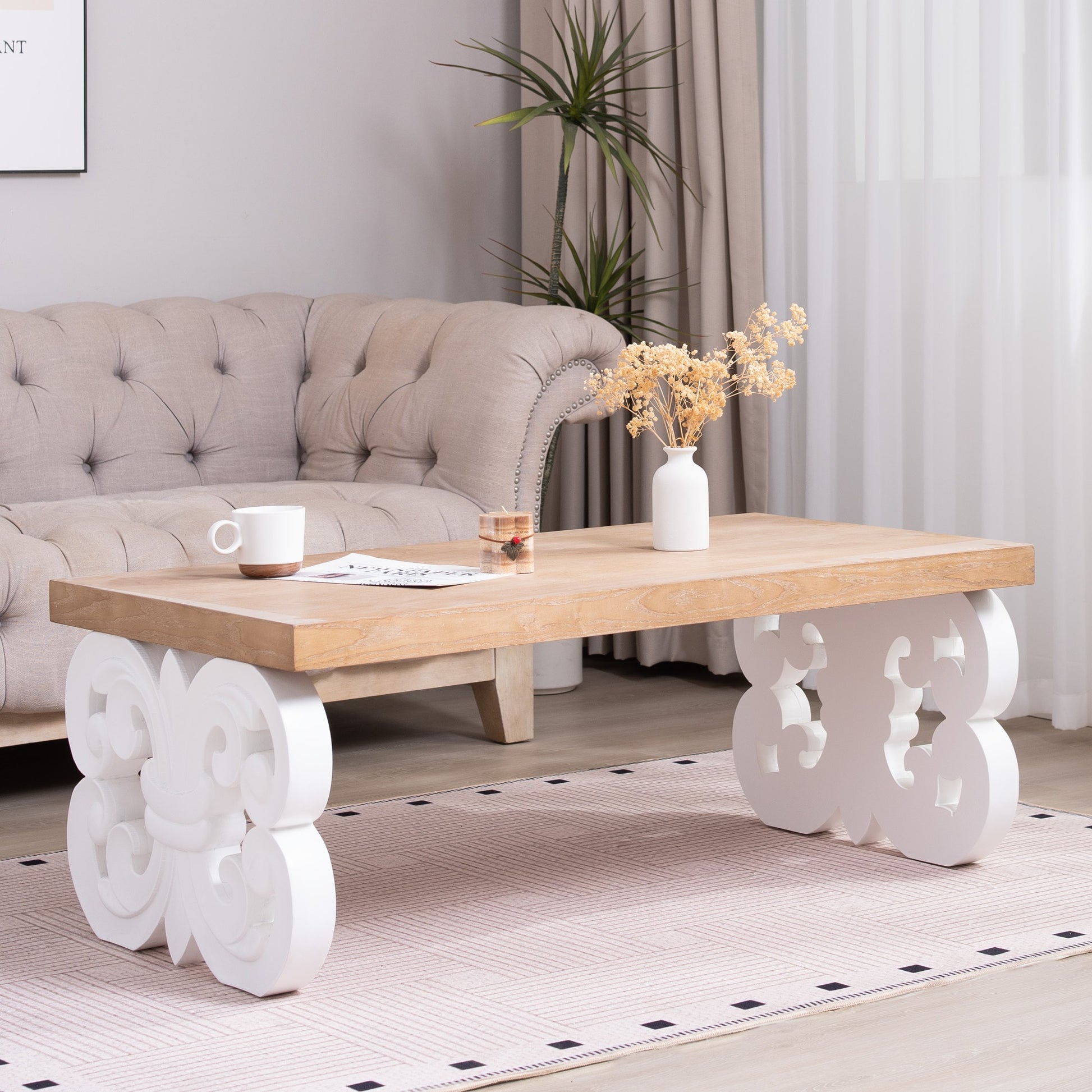 Runesay Wood Modern End Table Assembly Required
